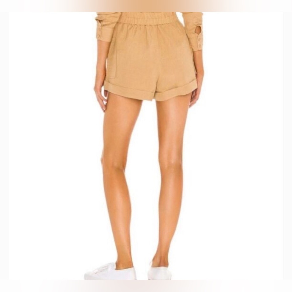NWOT Show Me Your Mumu Disilvio Shorts in Tan Linen size L - Picture 3 of 14